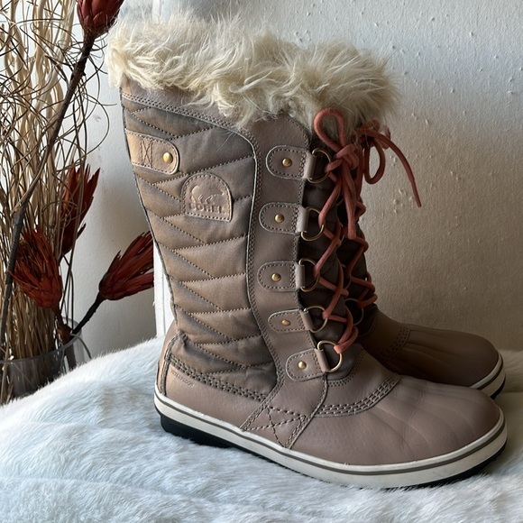 Sorel Tofino Winter Boots Omega Taupe Paradox Pink Women’s NWOT - Picture 7 of 15